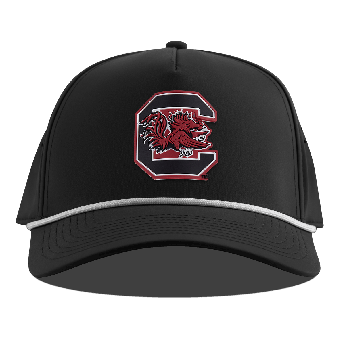 University of South Carolina "Gamecocks Garnet" Curved 5 Panel Rope Black