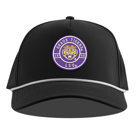 Louisiana State University "Geaux LSU Tigers" Curved 5 Panel Rope Black