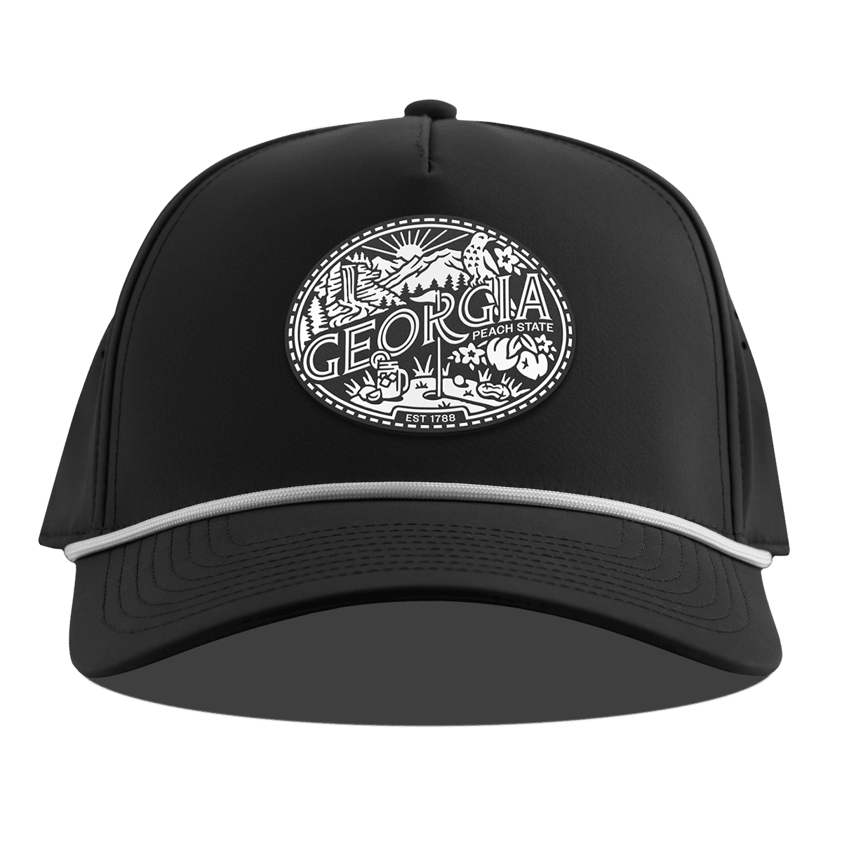 Georgia Traveler Curved 5 Panel Rope Black