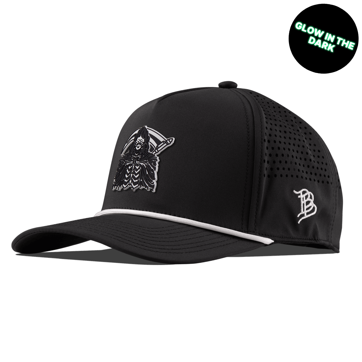 Grim Reaper Glow Curved 5 Panel Rope Black