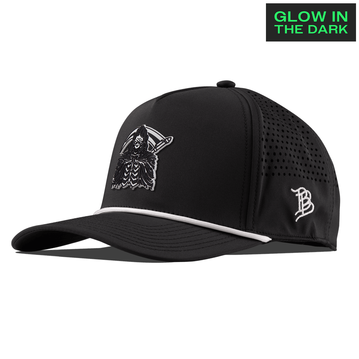 Grim Reaper Glow Curved 5 Panel Rope Black