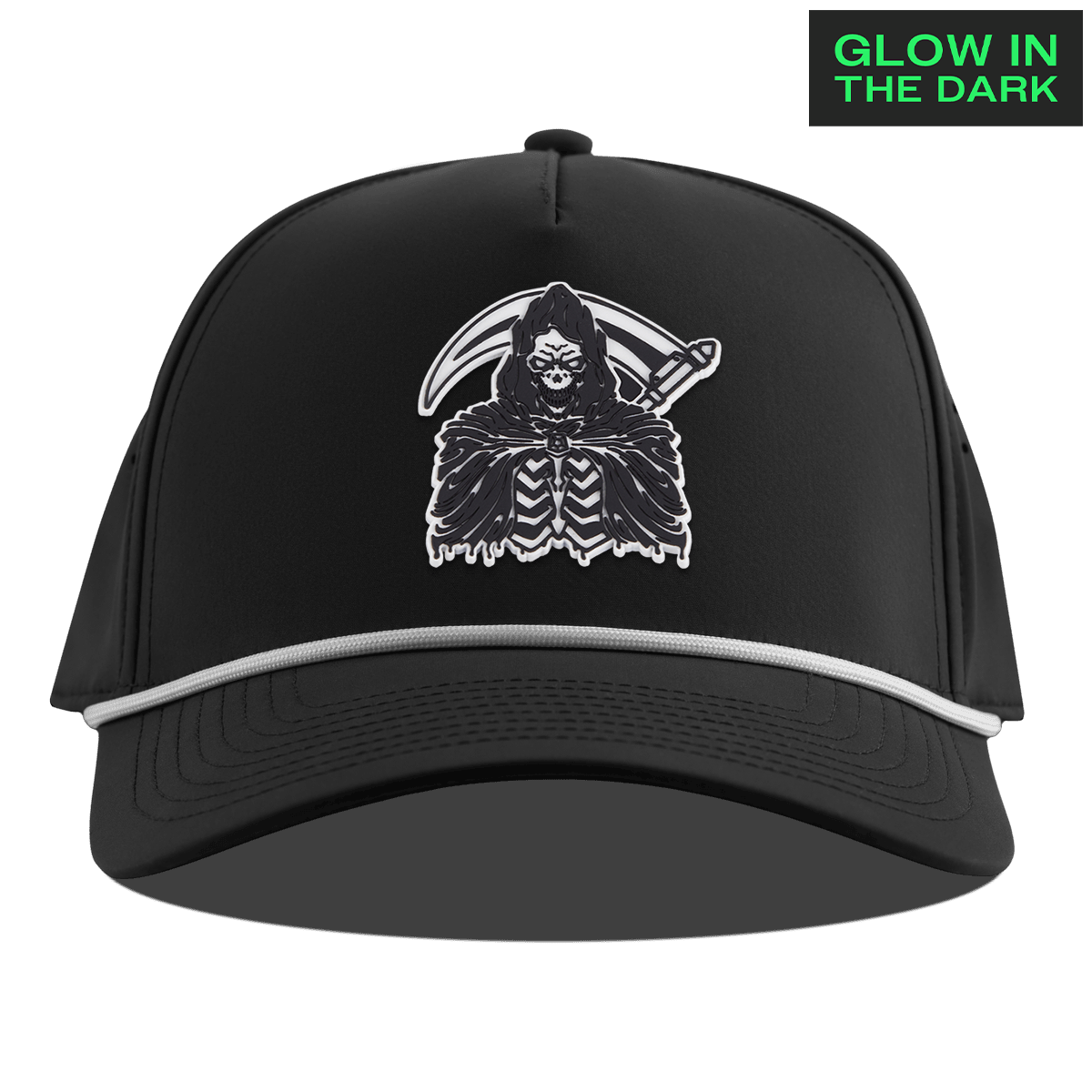 Grim Reaper Glow Curved 5 Panel Rope Black