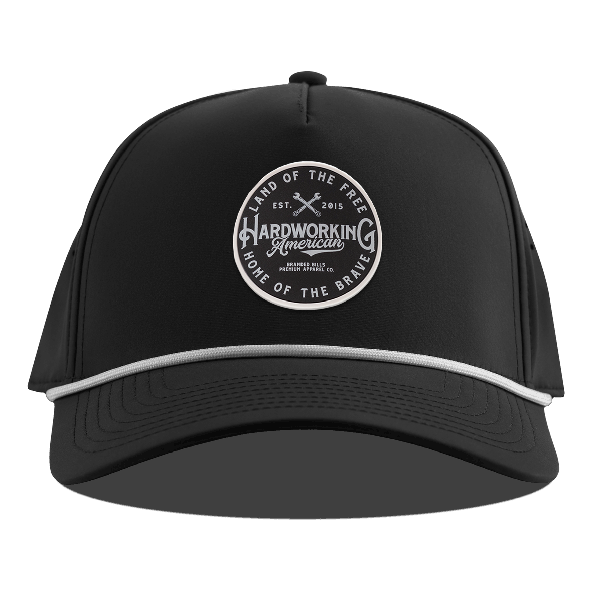 Hardworking PVC Curved 5 Panel Rope Black