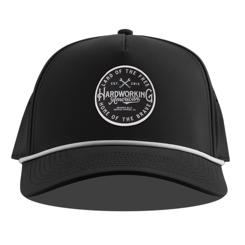 Hardworking PVC Curved 5 Panel Rope Black