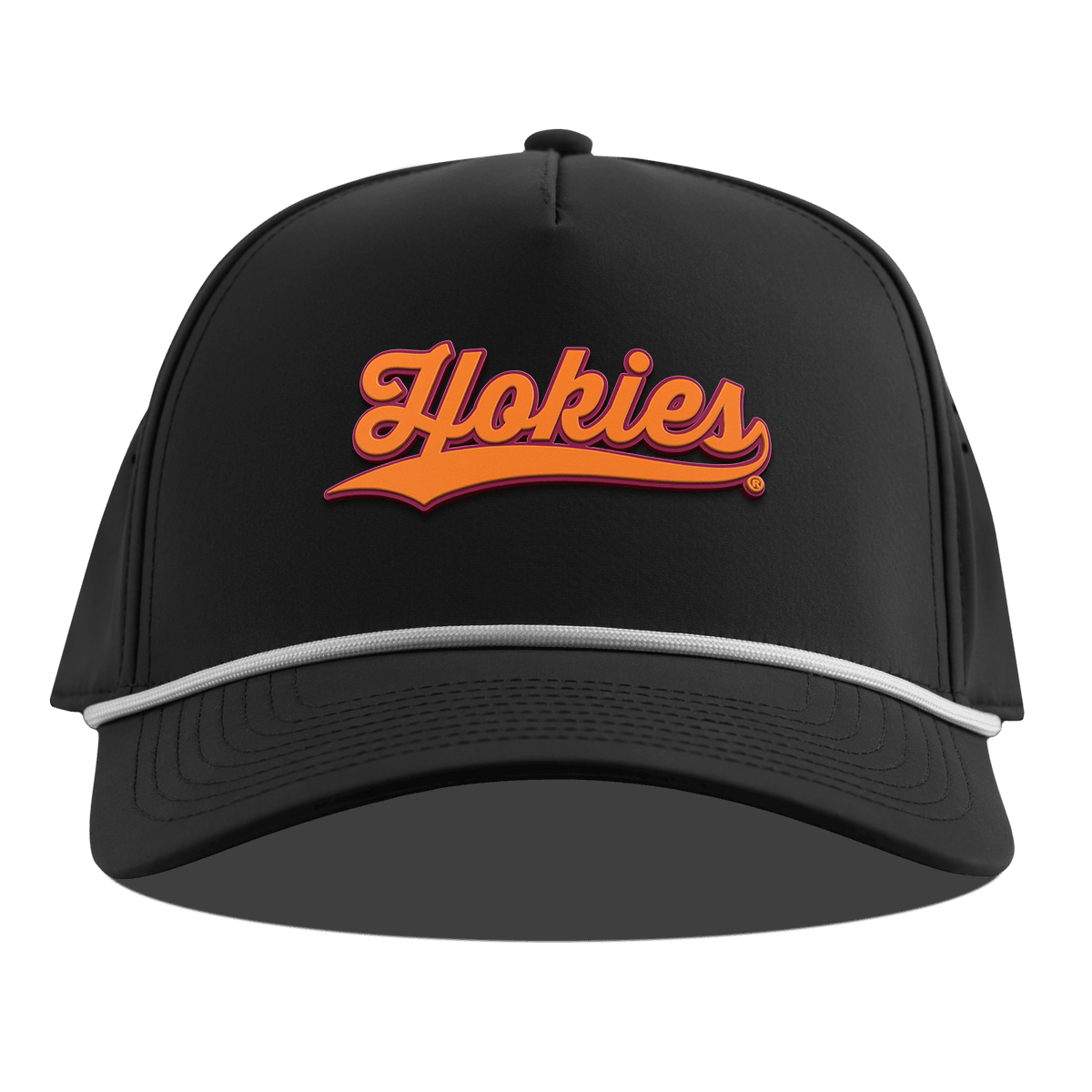 Virginia Tech University "Hokies Script" Curved 5 Panel Rope Black