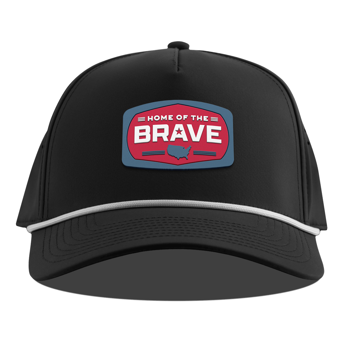 Home of the Brave Curved 5 Panel Rope Black