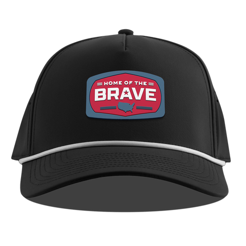 Home of the Brave Curved 5 Panel Rope Black