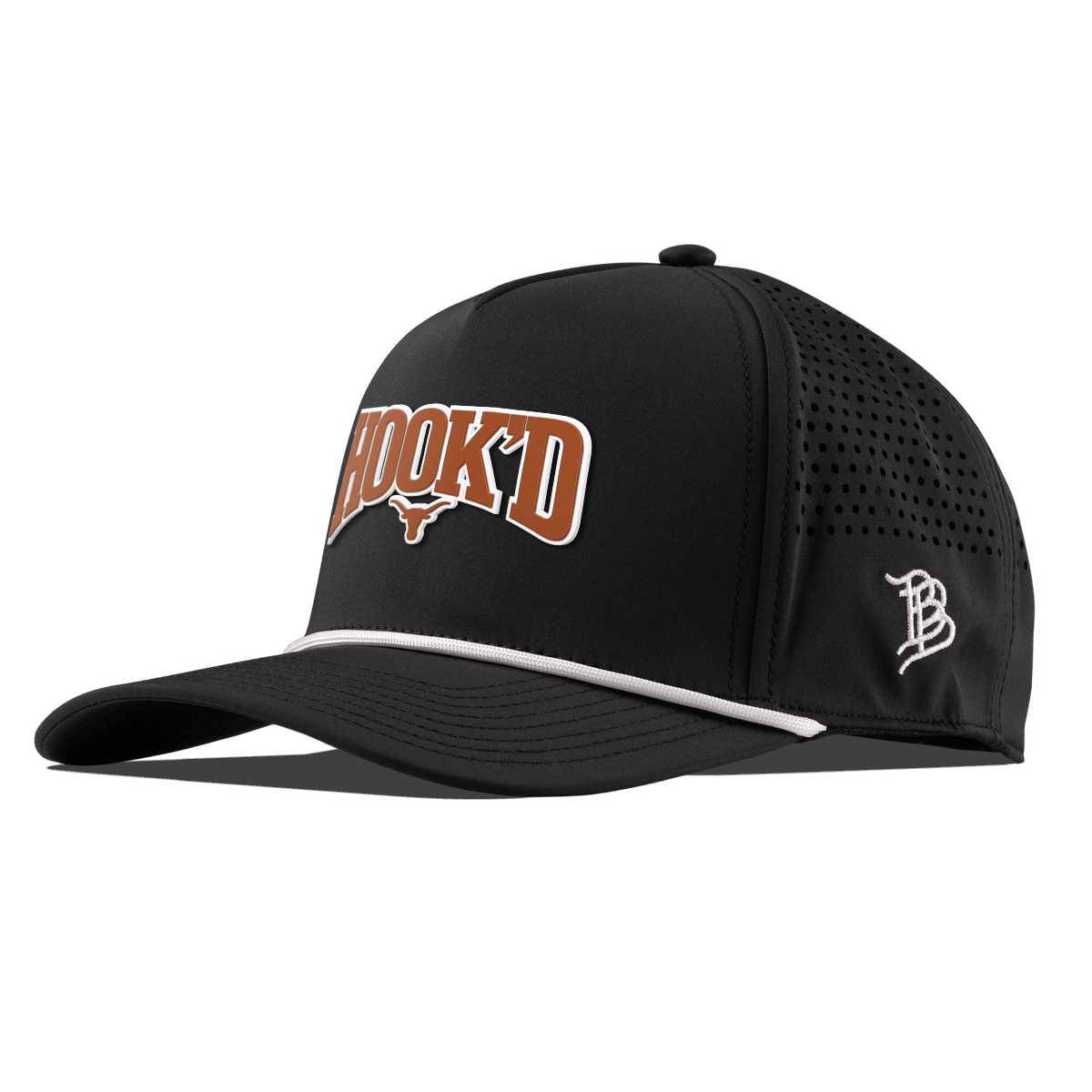 University of Texas "Hook'D" Curved 5 Panel Rope Black