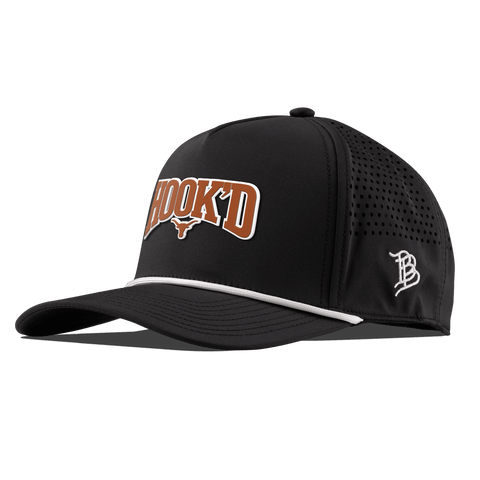 University of Texas "Hook'D" Curved 5 Panel Rope Black