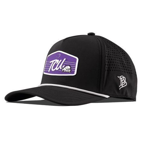 Texas Christian University "Horned Frogs Football" Curved 5 Panel Rope Black