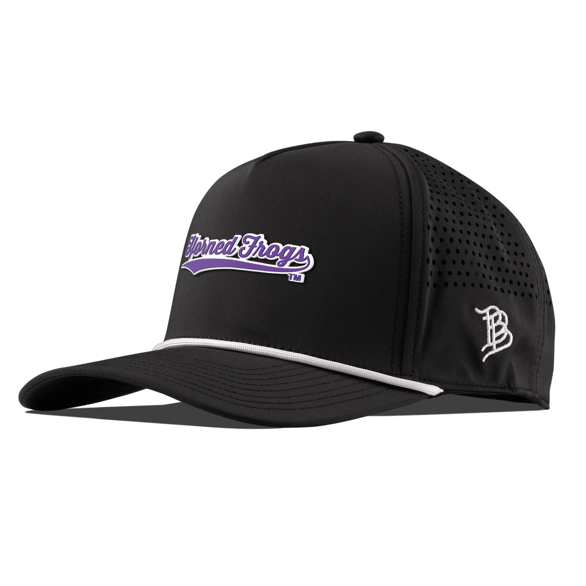 Texas Christian University "TCU Horned Frogs Scripts" Curved 5 Panel Rope Black