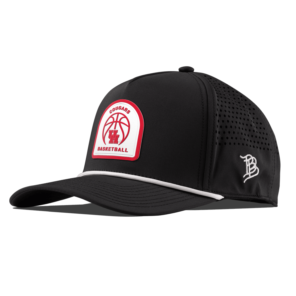 University of Houston "Houston Basketball" Curved 5 Panel Rope Black
