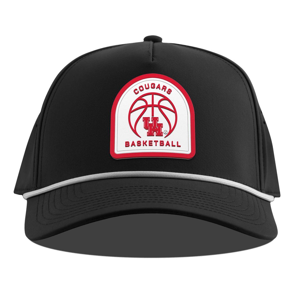 University of Houston "Houston Basketball" Curved 5 Panel Rope Black