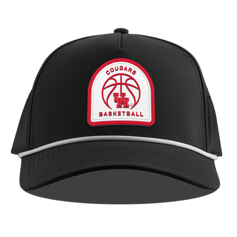 University of Houston "Houston Basketball" Curved 5 Panel Rope Black