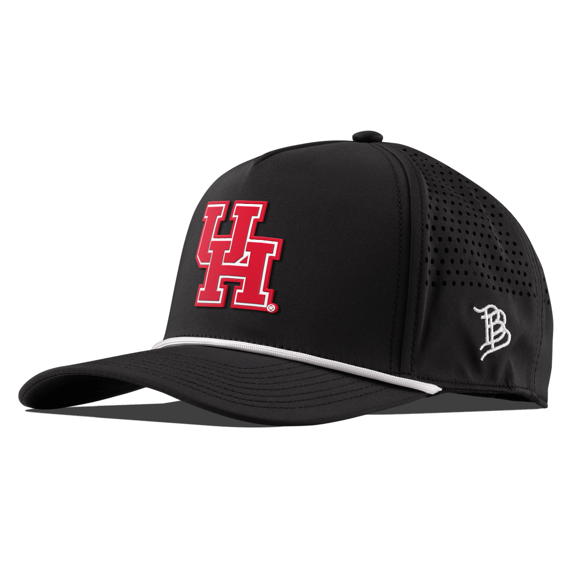 University of Houston "Houston Block" Curved 5 Panel Rope Black