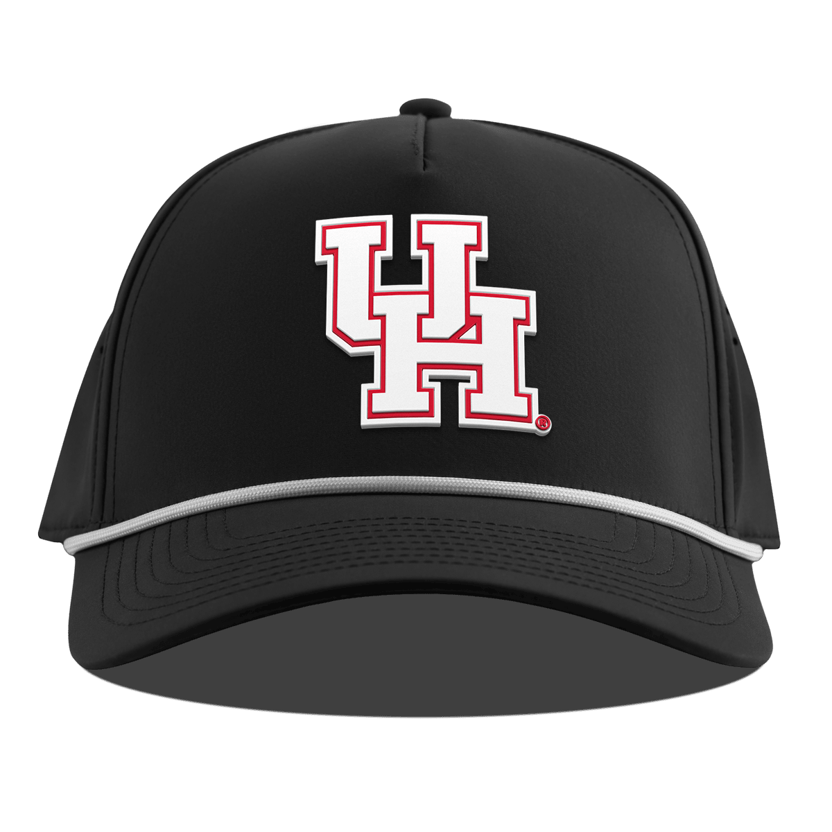 University of Houston "Houston Block" Curved 5 Panel Rope Black