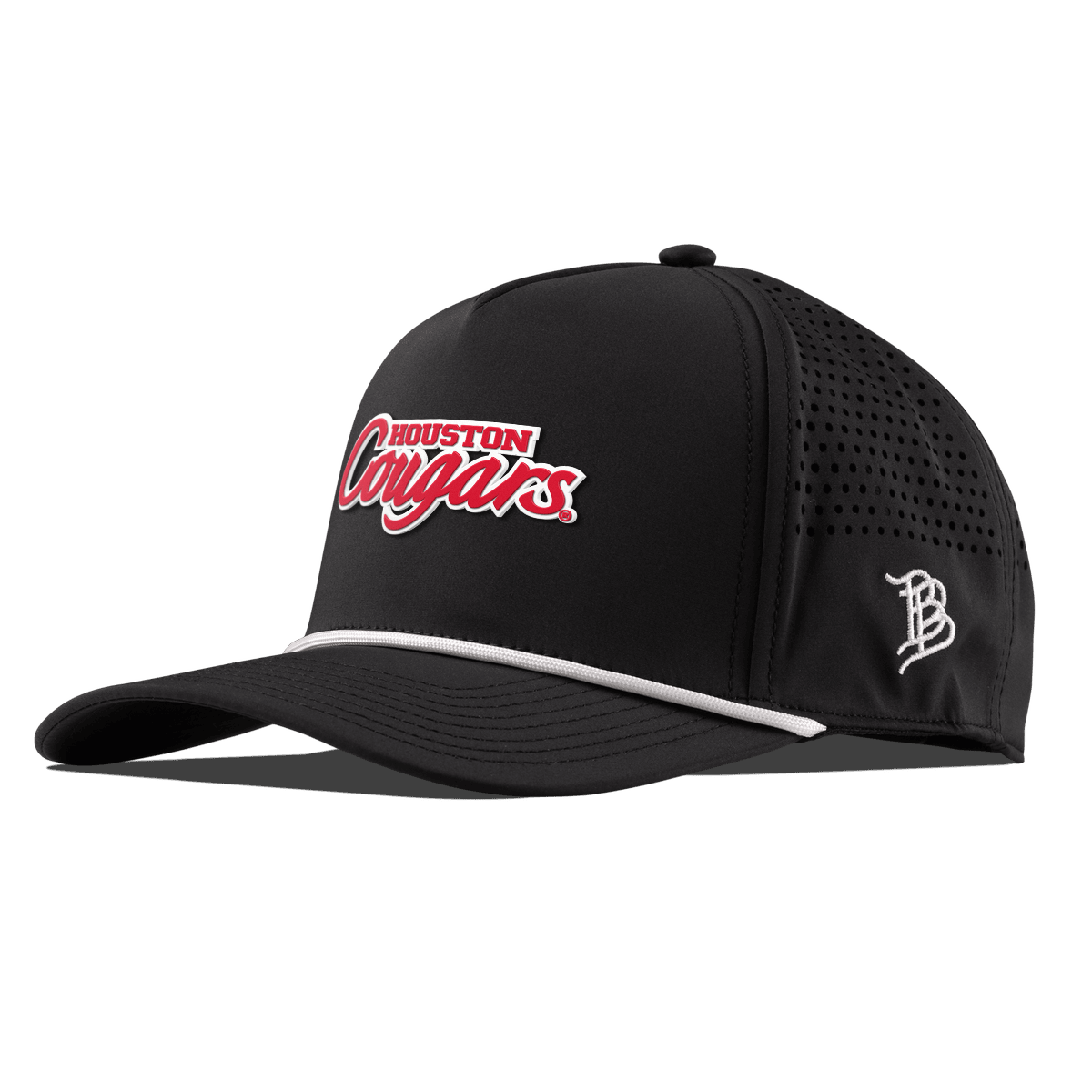 University of Houston "Houston Cougars" Curved 5 Panel Rope Black