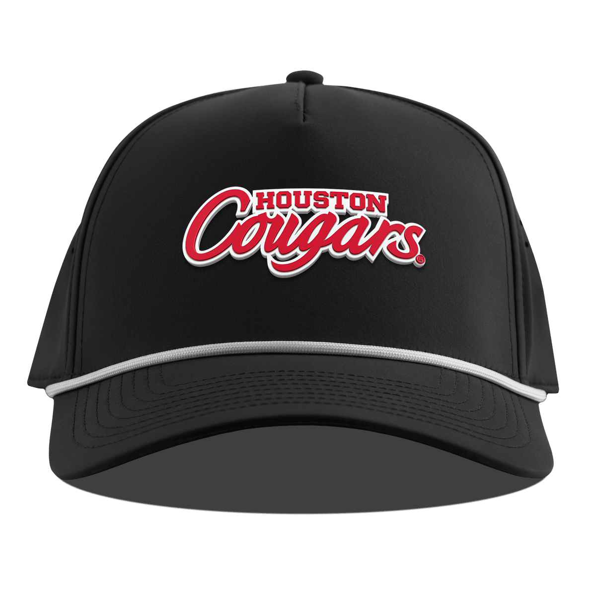 University of Houston "Houston Cougars" Curved 5 Panel Rope Black