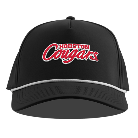 University of Houston "Houston Cougars" Curved 5 Panel Rope Black