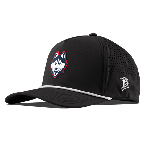 University of Connecticut "Huskies Mascot" Curved 5 Panel Rope Black