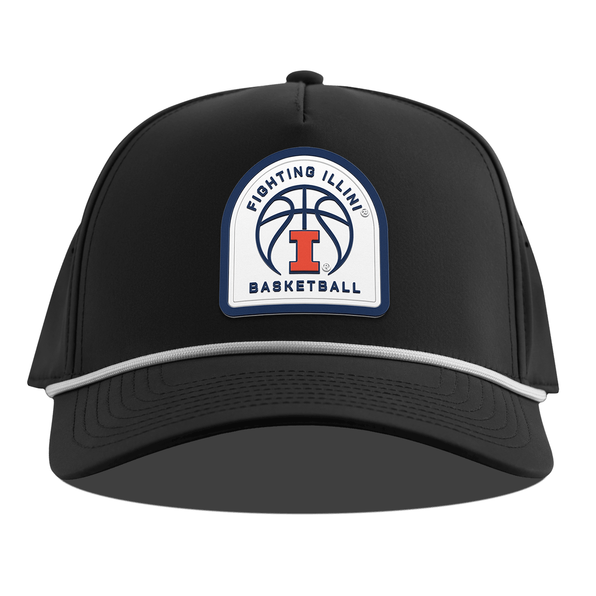 University of Illinois "Illinois Basketball" Curved 5 Panel Rope Black