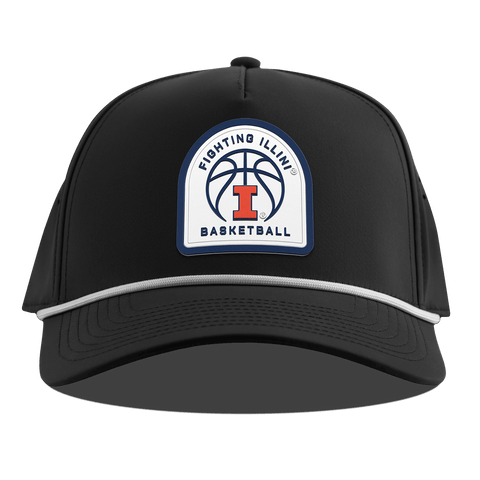 University of Illinois "Illinois Basketball" Curved 5 Panel Rope Black