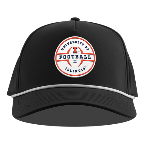 University of Illinois "Illinois Football Legacy" Curved 5 Panel Rope Black
