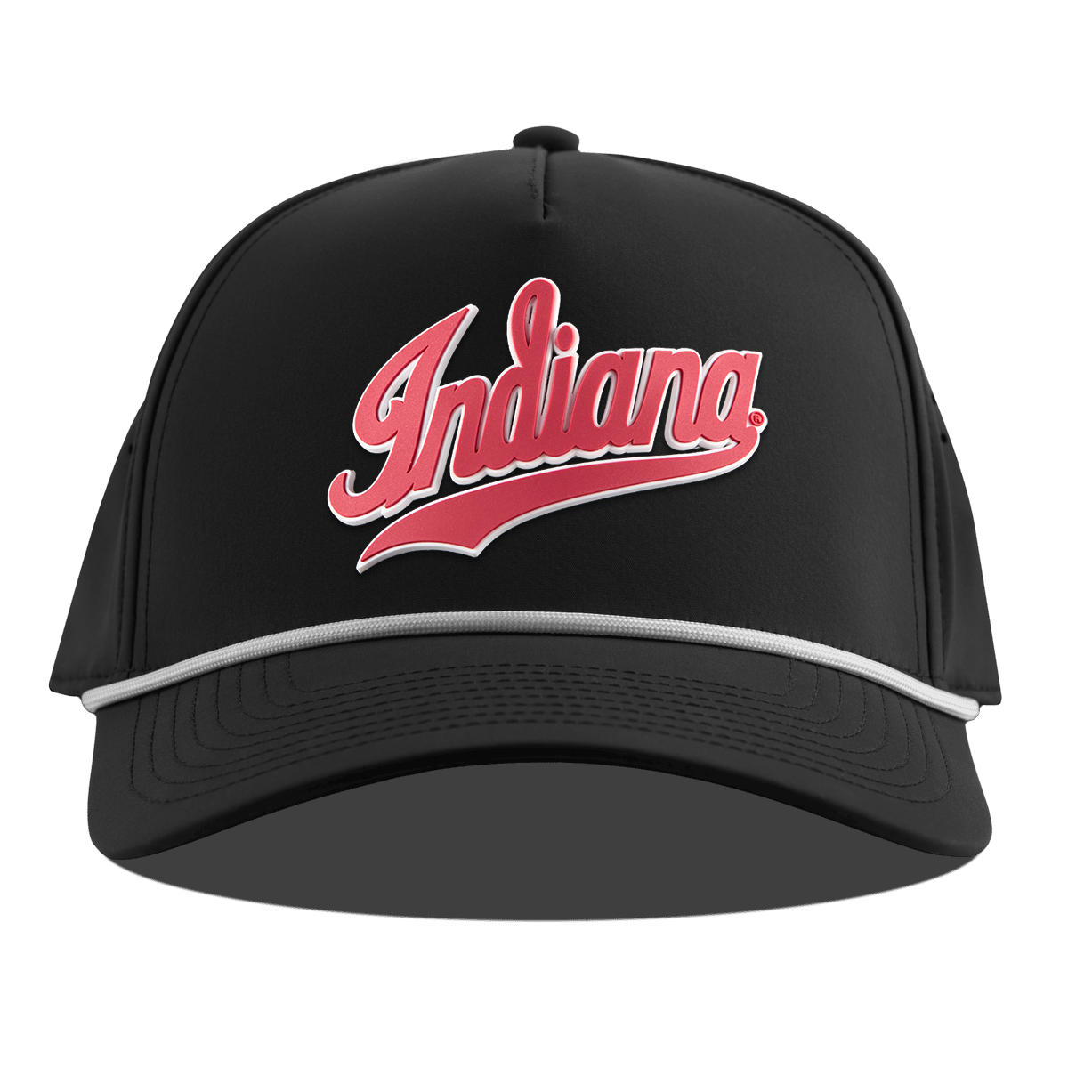 Indiana University "Indiana Script" Curved 5 Panel Rope Black