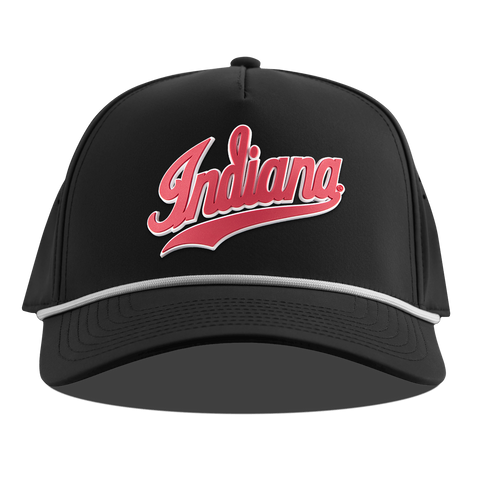 Indiana University "Indiana Script" Curved 5 Panel Rope Black