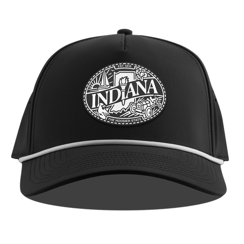 Indiana Traveler Curved 5 Panel Rope Black