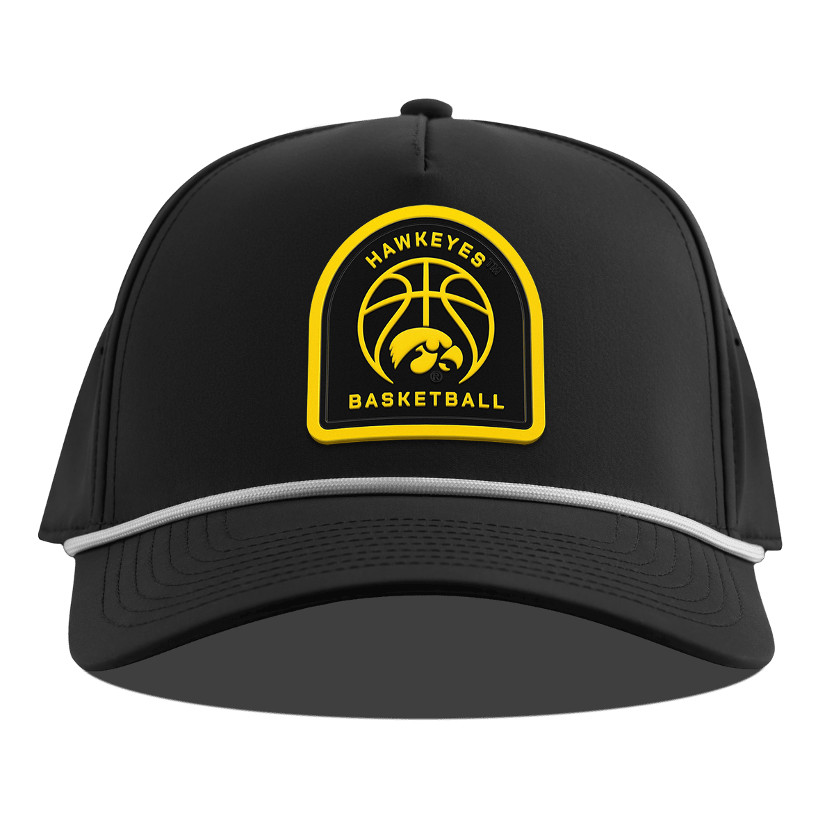 University of Iowa "Iowa Basketball" Curved 5 Panel Rope Black