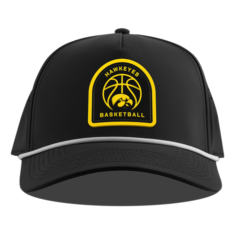 University of Iowa "Iowa Basketball" Curved 5 Panel Rope Black
