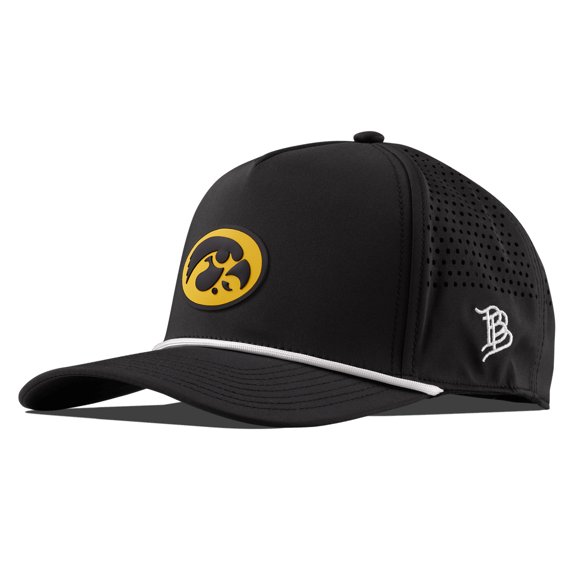 University of Iowa "Iowa Hawkeyes Team Logo" Curved 5 Panel Rope Black