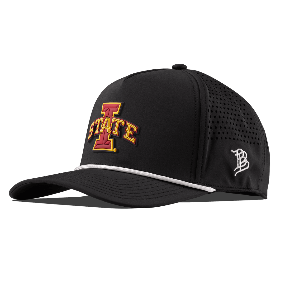 Iowa State University "Iowa State Red & Gold" Curved 5 Panel Rope Black/White