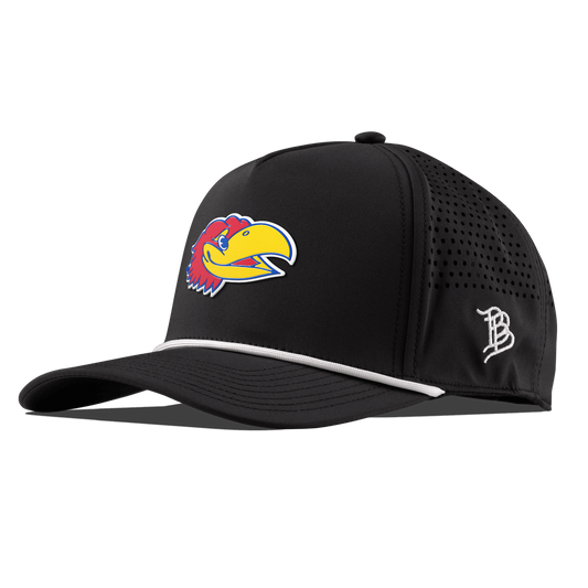 University of Kansas "KU Big Jay" Curved 5 Panel Rope Black