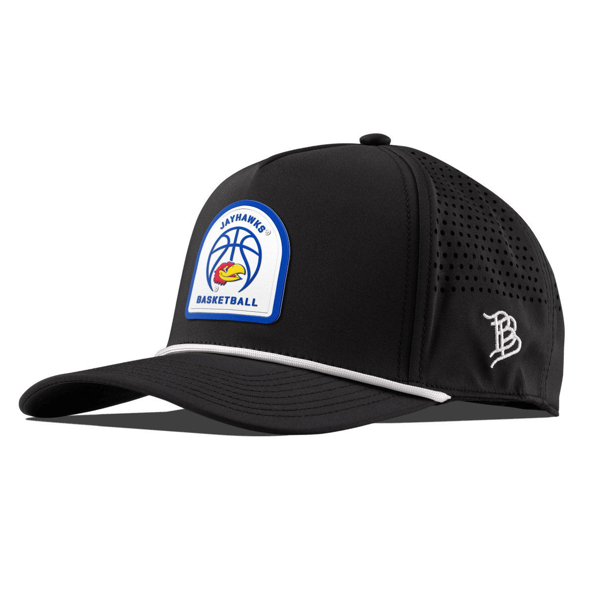 University of Kansas "Kansas Basketball" Curved 5 Panel Rope Black