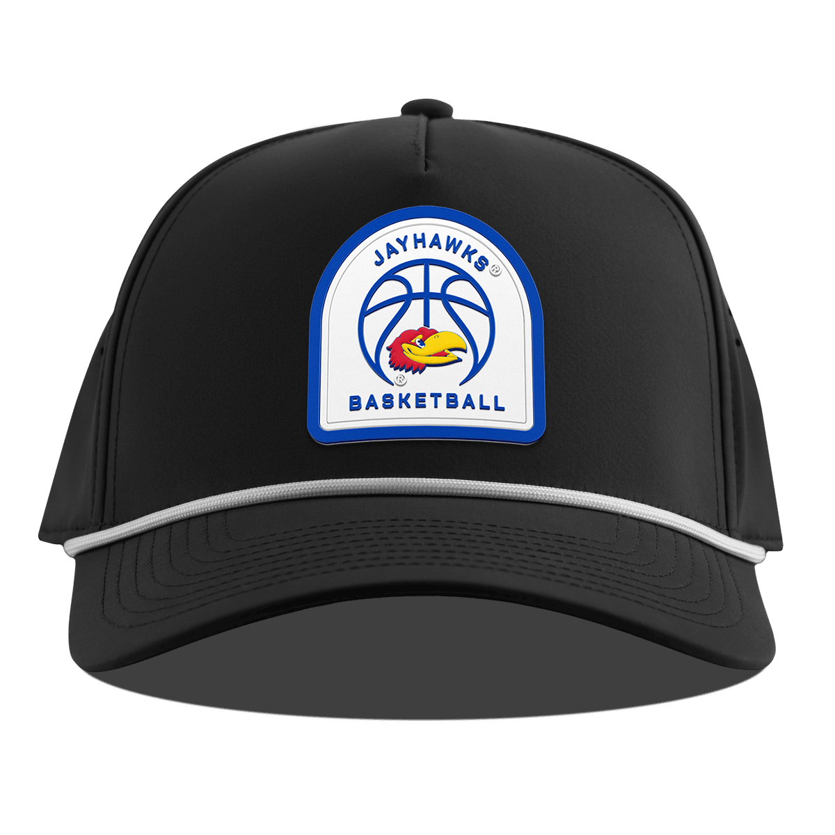 University of Kansas "Kansas Basketball" Curved 5 Panel Rope Black