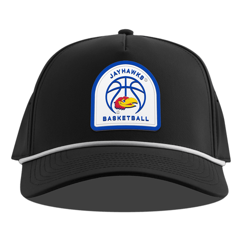 University of Kansas "Kansas Basketball" Curved 5 Panel Rope Black