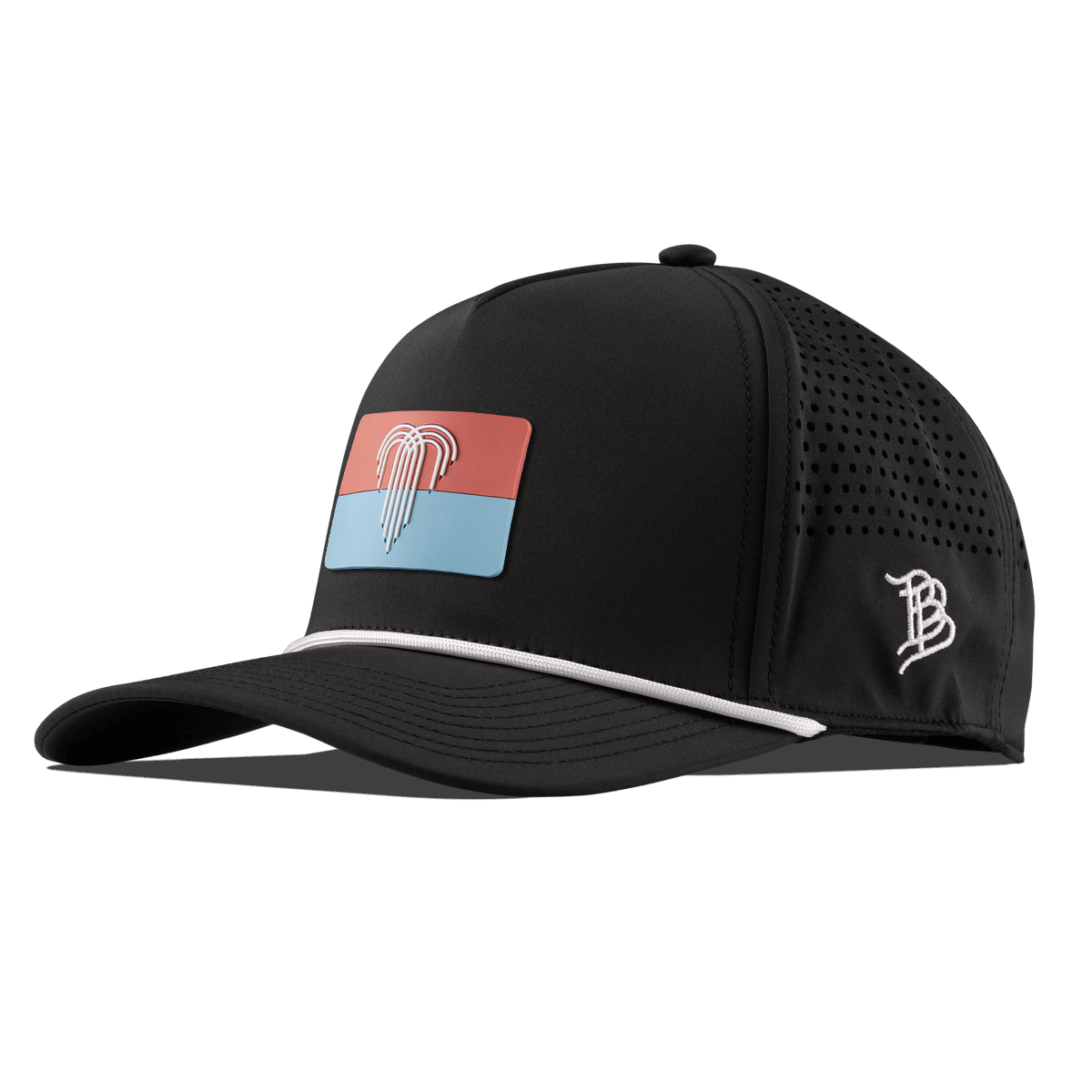 Kansas City Flag Curved 5 Panel Rope Black