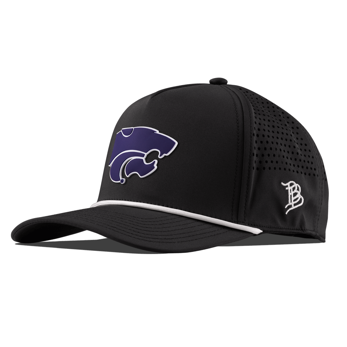 Kansas State "Kansas State Team Logo" Curved 5 Panel Rope Black/White