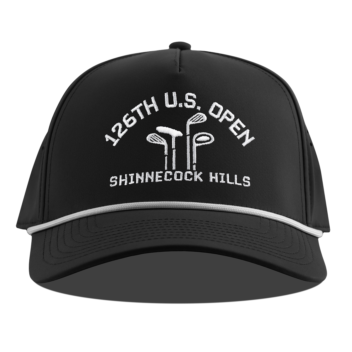 2026 U.S. Open Threaded Curved 5 Panel Rope Black