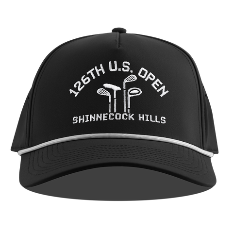 2026 U.S. Open Threaded Curved 5 Panel Rope Black
