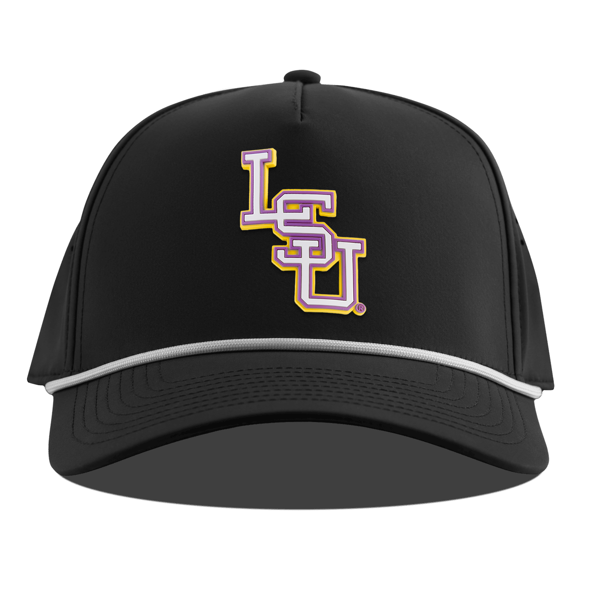 Louisiana State University "LSU Baseball" Curved 5 Panel Rope Black