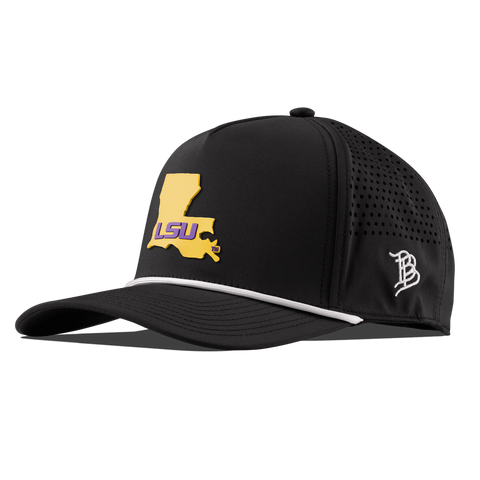 Louisiana State University "LSU Gold State" Curved 5 Panel Rope Black