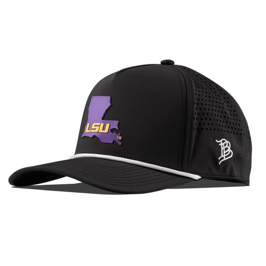 Louisiana State University "LSU State" Curved 5 Panel Rope Black