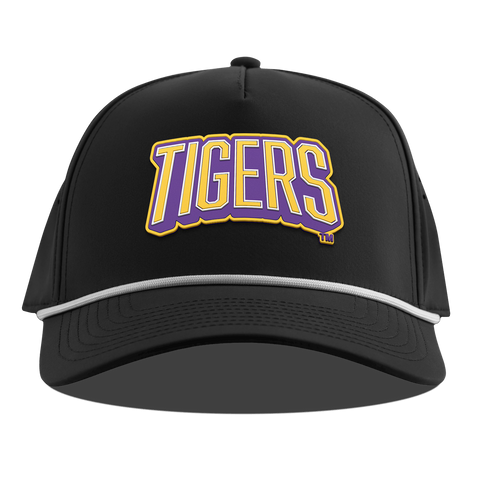 Louisiana State University "LSU Tigers Block" Curved 5 Panel Rope Black