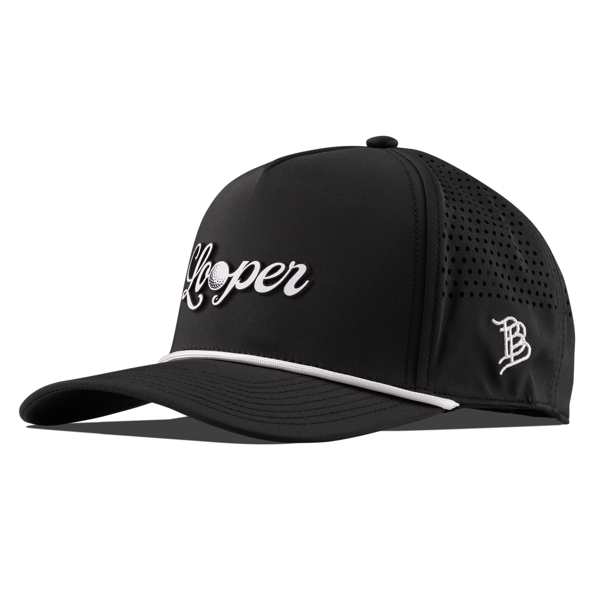 Looper Curved 5 Panel Rope Black/White