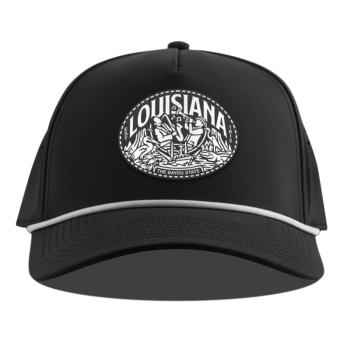 Louisiana Traveler Curved 5 Panel Rope Black