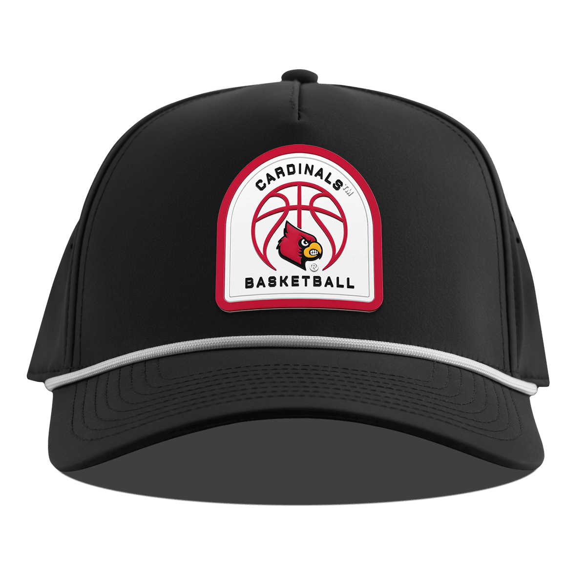 University of Louisville "Louisville Basketball" Curved 5 Panel Rope Black