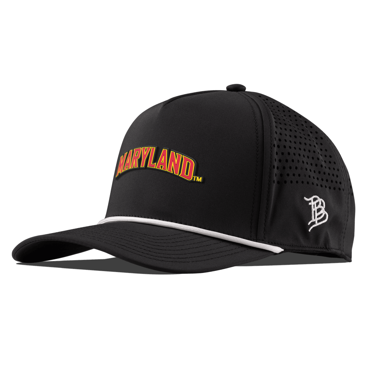 University of Maryland "Maryland Block" Curved 5 Panel Rope Black